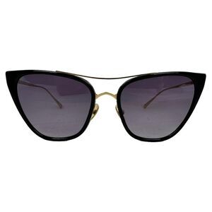 Loree Rodkin Jacklyn Cat-Eye Sunglasses in Gold Metal